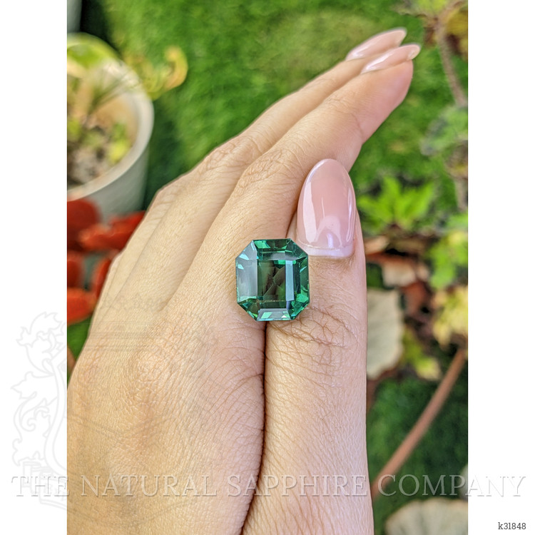 10.92 Ct. Bluish Green Prasiolite from Brazil