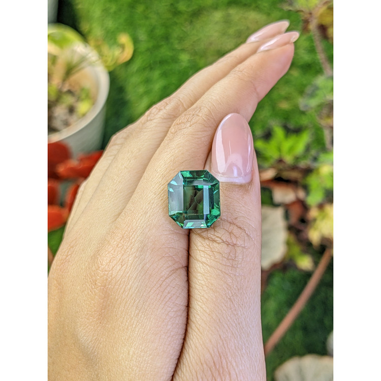 10.92 Ct. Bluish Green Prasiolite from Brazil
