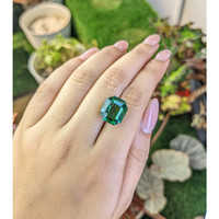 10.92 Ct. Bluish Green Prasiolite from Brazil Life Style