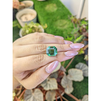 10.92 Ct. Bluish Green Prasiolite from Brazil Life Style
