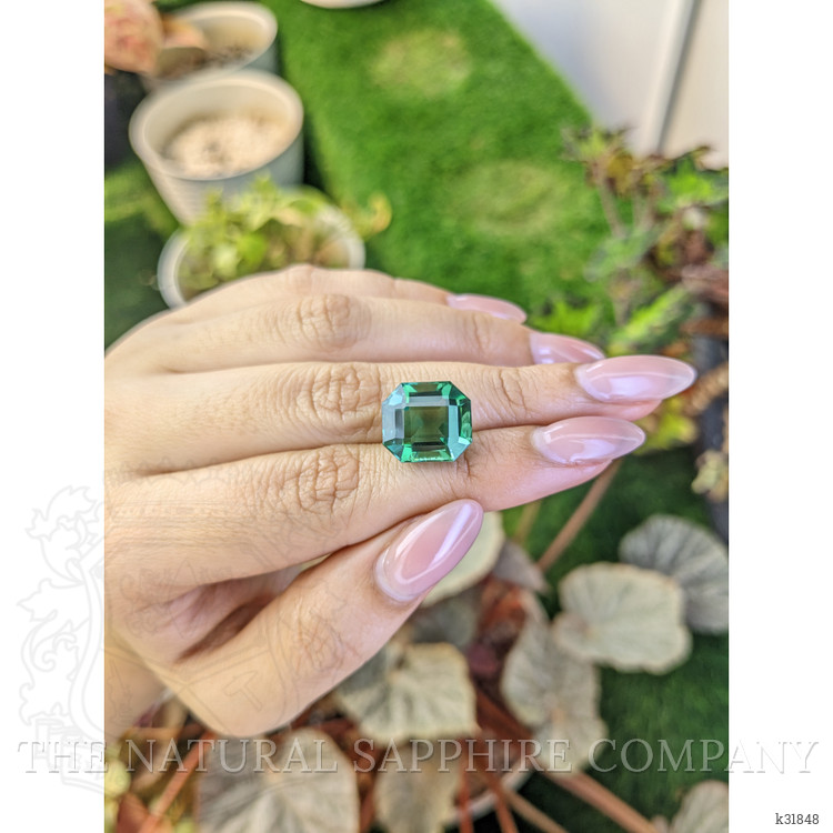 10.92 Ct. Bluish Green Prasiolite from Brazil