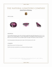 2.38 Ct. Purplish Pink Spinel from Ceylon (Sri Lanka) Appraisal