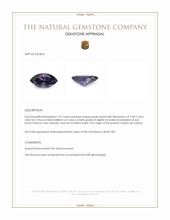1.07 Ct. Purple Spinel from Ceylon (Sri Lanka) Appraisal