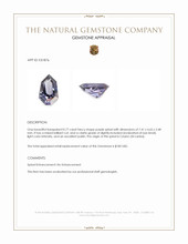 0.77 Ct. Purple Spinel from Ceylon (Sri Lanka) Appraisal