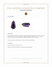0.82 Ct. Purple Spinel from Ceylon (Sri Lanka) Appraisal