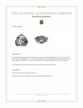 0.87 Ct. Grey Spinel from Ceylon (Sri Lanka) Appraisal