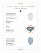 0.59 Ct. Blue Spinel from Ceylon (Sri Lanka) 3 D Scan Report