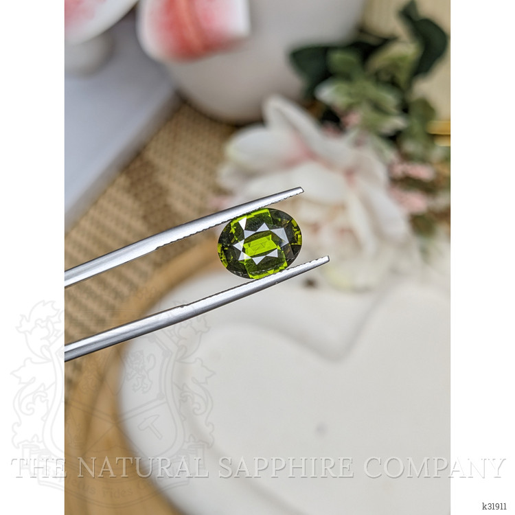 3.06 Ct. Yellowish Green Tourmaline from Ceylon (Sri Lanka)