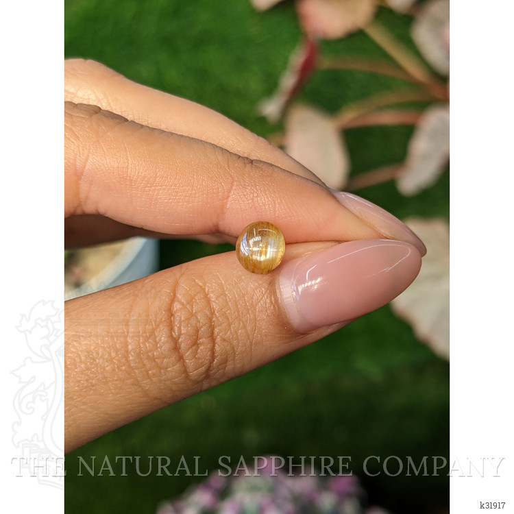 1.53 Ct. Yellowish Brown Cabochon Chrysoberyl from Ceylon (Sri Lanka)