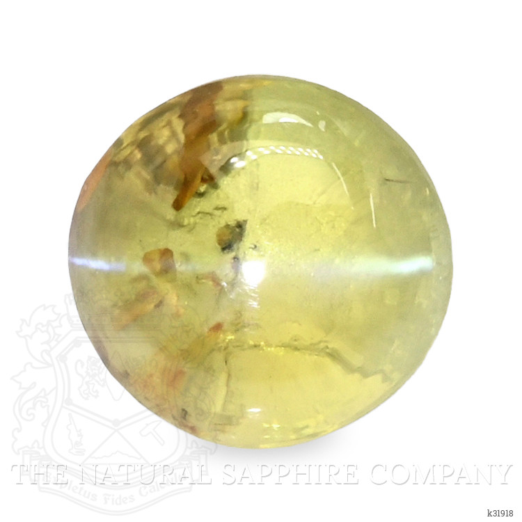 1.27 Ct. Greenish Yellow Cabochon Chrysoberyl from Ceylon (Sri Lanka)