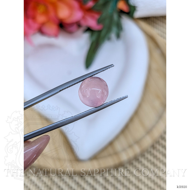 5.21 Ct. Pink Cabochon Rose Quartz from Ceylon (Sri Lanka)