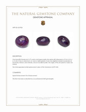 4.73 Ct. Purple Cabochon Star Spinel from Ceylon (Sri Lanka) Appraisal