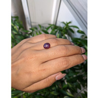 4.73 Ct. Purple Cabochon Star Spinel from Ceylon (Sri Lanka) Life Style