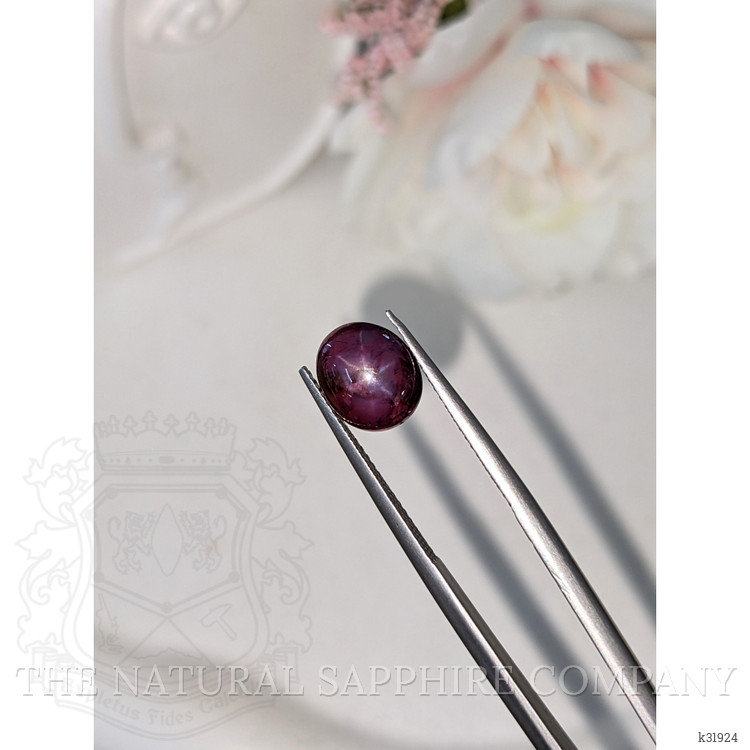 4.73 Ct. Purple Cabochon Star Spinel from Ceylon (Sri Lanka)