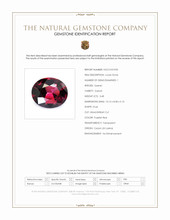 3.48 Ct. Purplish Red Garnet from Ceylon (Sri Lanka) Scan Report