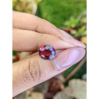3.48 Ct. Purplish Red Garnet from Ceylon (Sri Lanka) Life Style