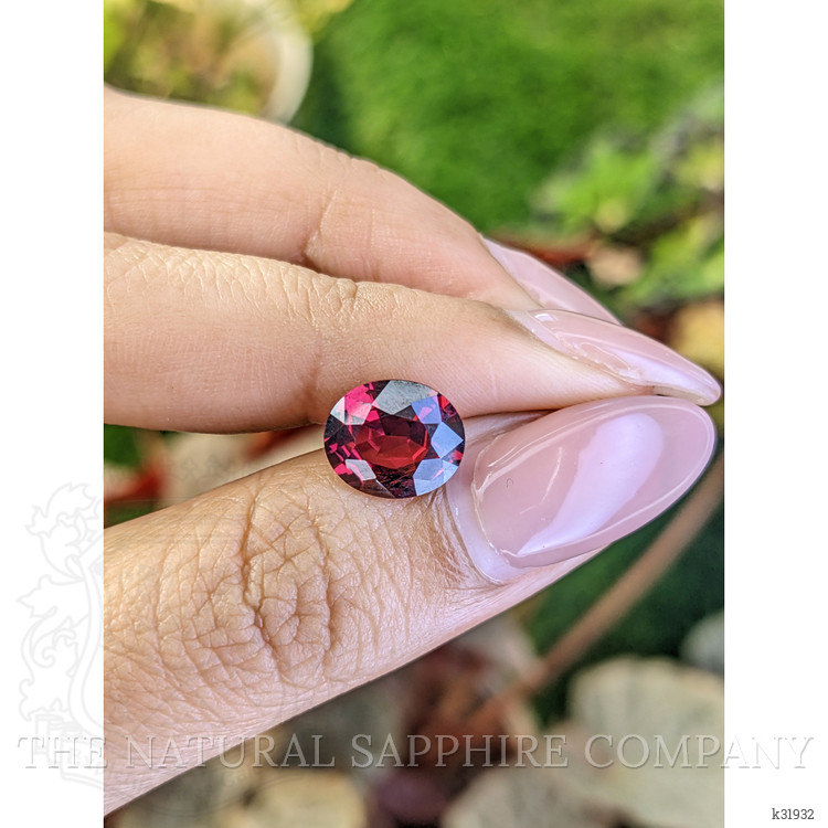 3.48 Ct. Purplish Red Garnet from Ceylon (Sri Lanka)