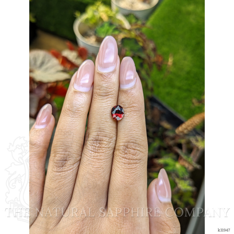 1.91 Ct. Red Garnet from Ceylon (Sri Lanka)
