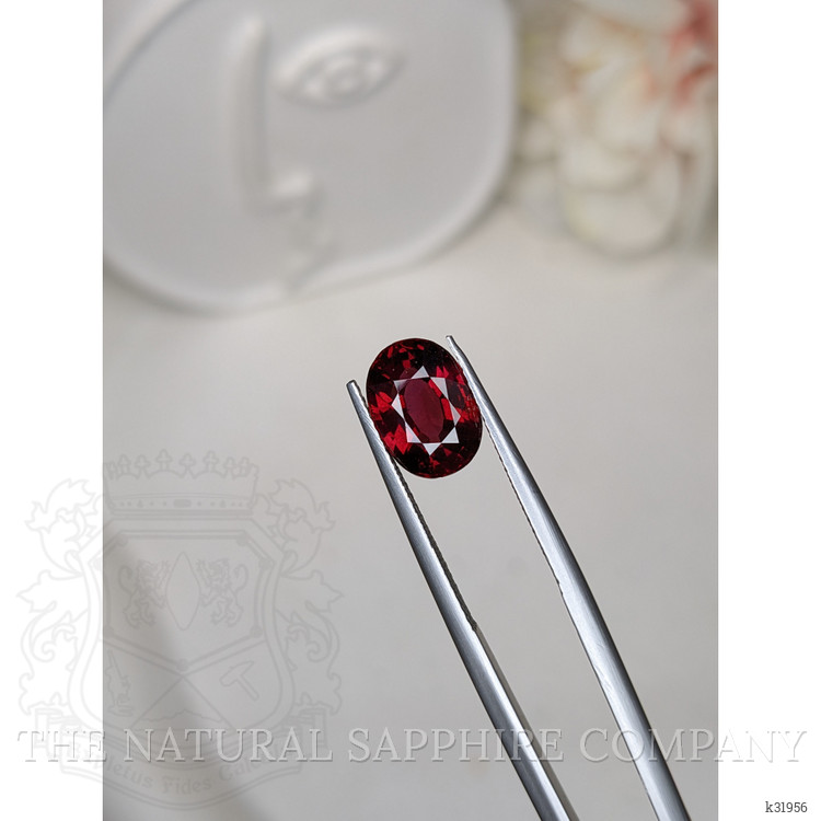 3.47 Ct. Purplish Red Garnet from Ceylon (Sri Lanka)