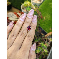 3.47 Ct. Purplish Red Garnet from Ceylon (Sri Lanka) Life Style