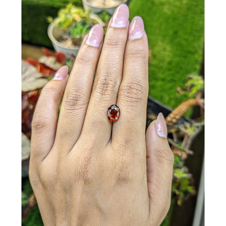2.56 Ct. Reddish Orange Hessonite Garnet from Madagascar