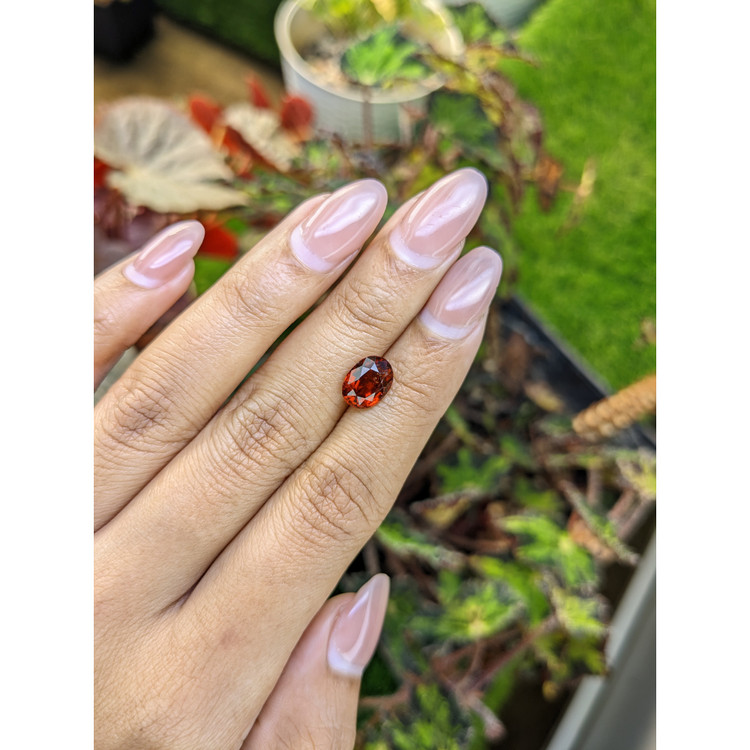 2.56 Ct. Reddish Orange Hessonite Garnet from Madagascar