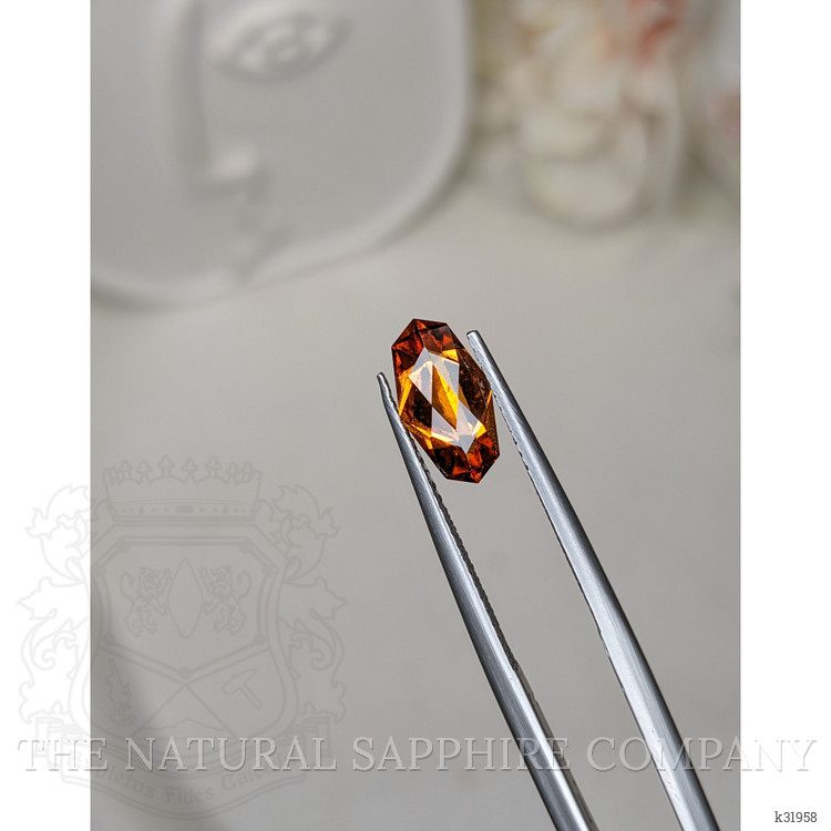 1.57 Ct. Orangish Red Hessonite Garnet from Madagascar