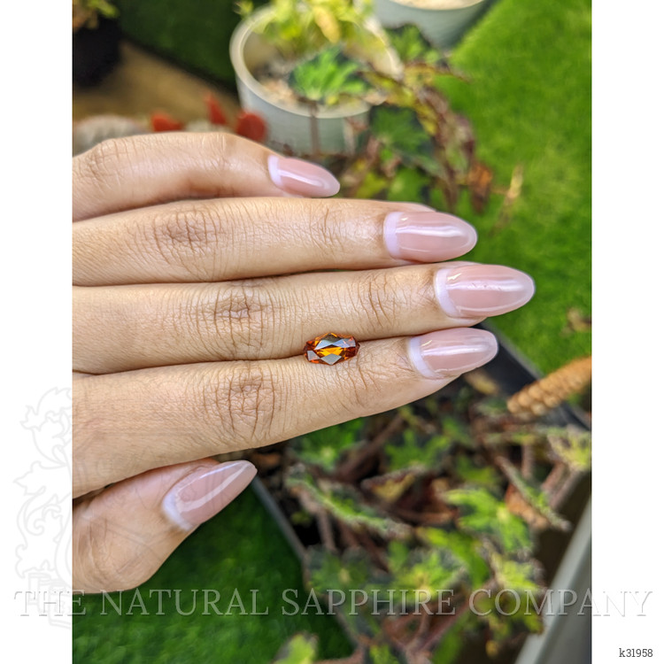1.57 Ct. Orangish Red Hessonite Garnet from Madagascar