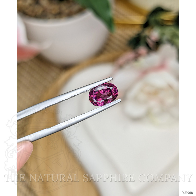 1.96 Ct. Pinkish Purple Garnet from Ceylon (Sri Lanka)
