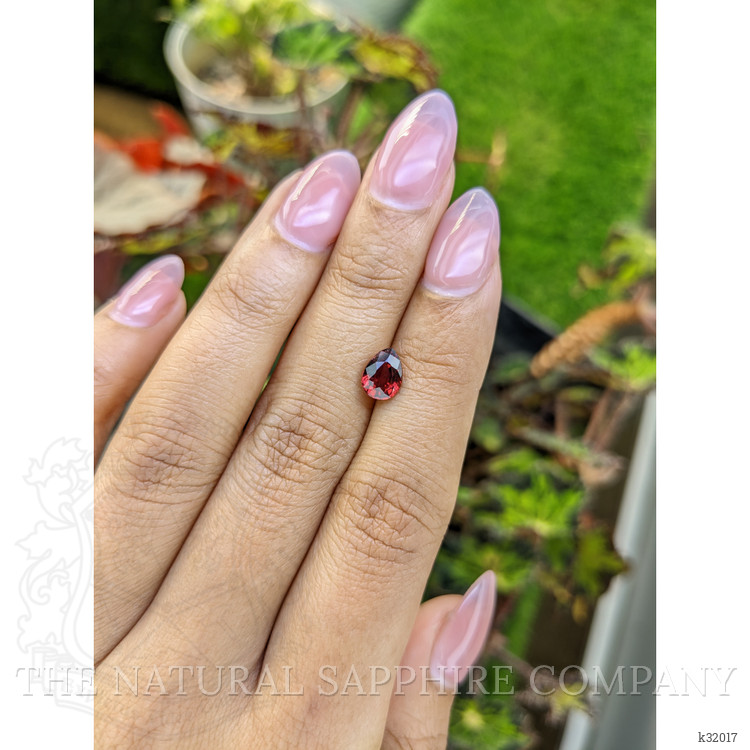 1.32 Ct. Red Rhodolite Garnet from Mozambique