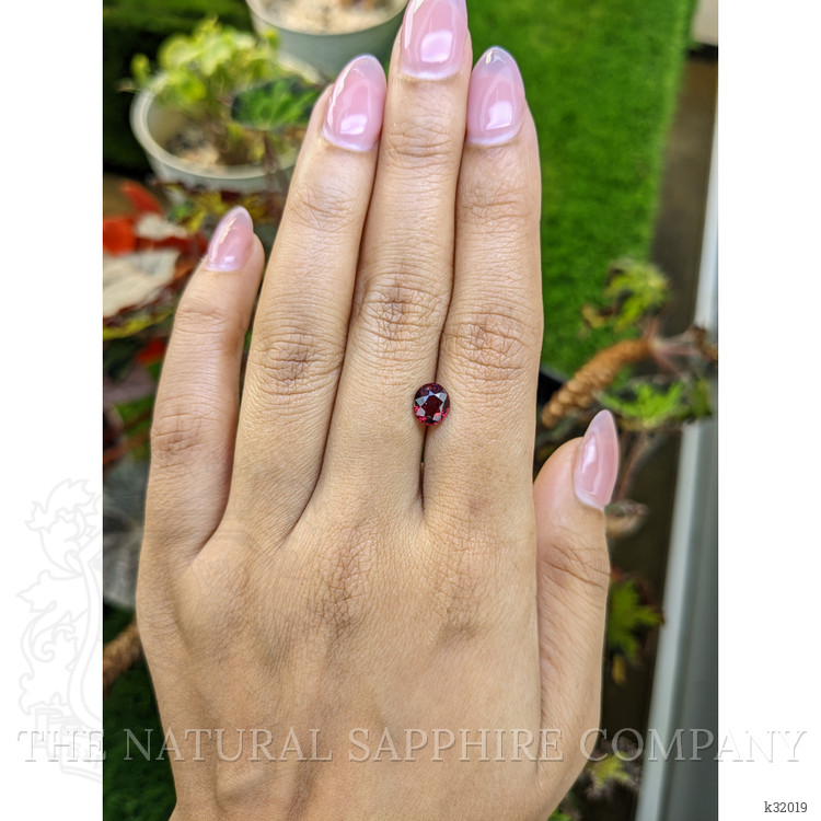 1.27 Ct. Red Rhodolite Garnet from Mozambique