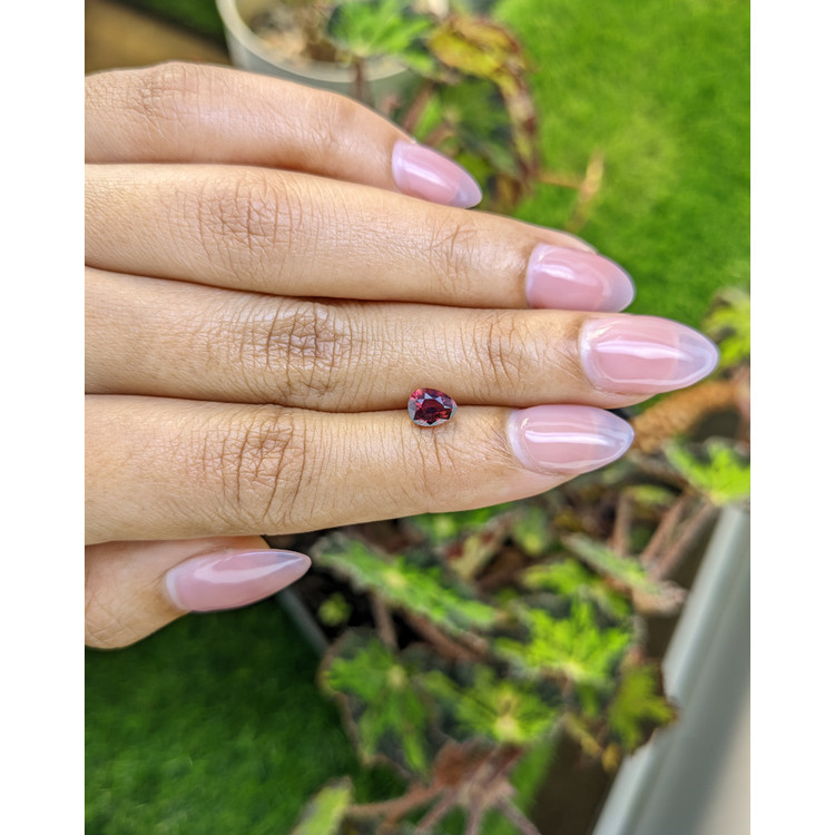 1.00 Ct. Red Rhodolite Garnet from Mozambique