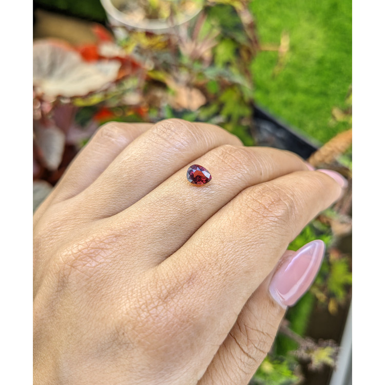 1.00 Ct. Red Rhodolite Garnet from Mozambique