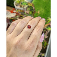 1.08 Ct. Red Rhodolite Garnet from Mozambique Life Style