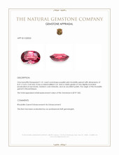 1.41 Ct. Purplish Pink Rhodolite Garnet from Mozambique Appraisal