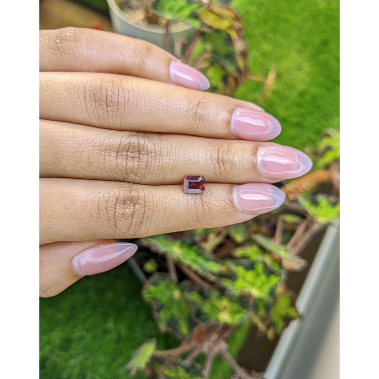 1.19 Ct. Purplish Red Rhodolite Garnet from Mozambique