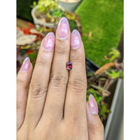 1.19 Ct. Purplish Red Rhodolite Garnet from Mozambique Life Style