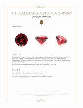 1.68 Ct. Red Almandine Garnet from Mozambique Appraisal