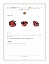 1.59 Ct. Red Almandine Garnet from Mozambique Appraisal