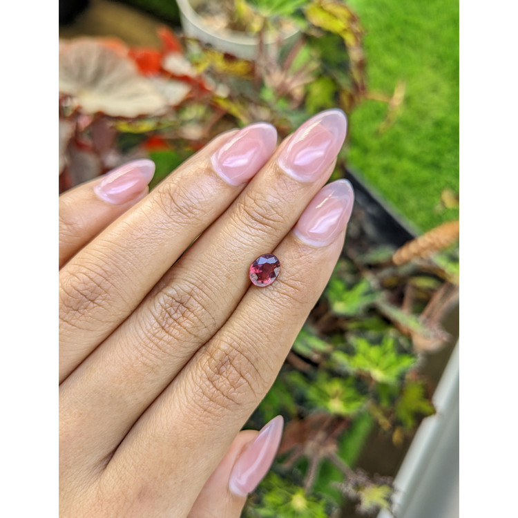 1.21 Ct. Purplish Red Rhodolite Garnet from Mozambique