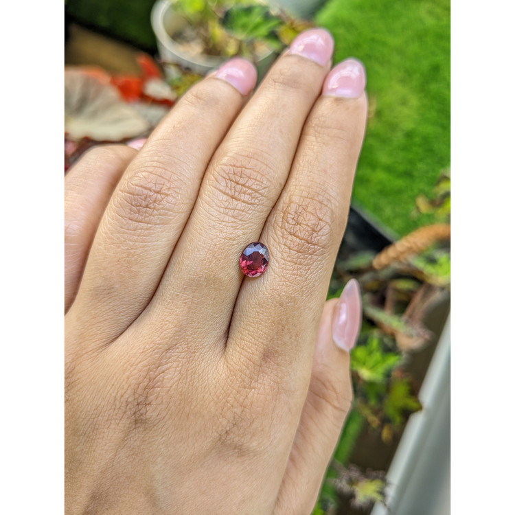 1.21 Ct. Purplish Red Rhodolite Garnet from Mozambique