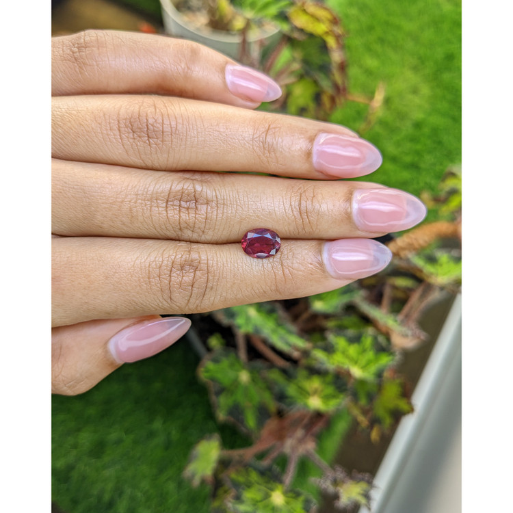 1.84 Ct. Pinkish Purple Rhodolite Garnet from Mozambique