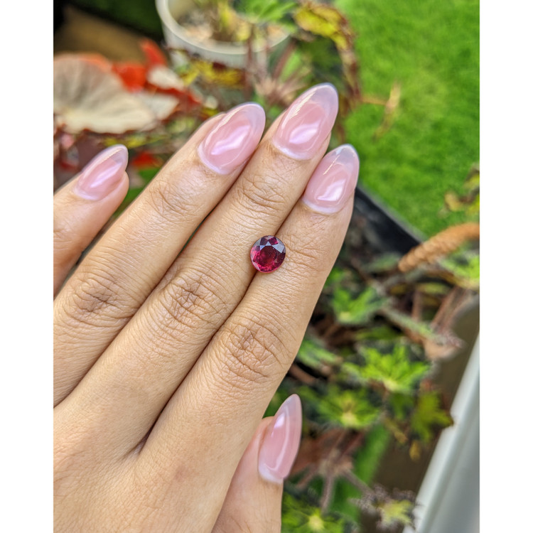 1.97 Ct. Pinkish Purple Rhodolite Garnet from Mozambique