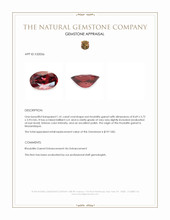 1.41 Ct. Red Rhodolite Garnet from Mozambique Appraisal