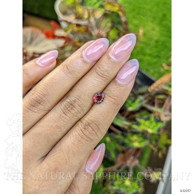 1.12 Ct. Red Rhodolite Garnet from Mozambique