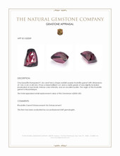 1.46 Ct. Reddish Purple Rhodolite Garnet from Mozambique Appraisal