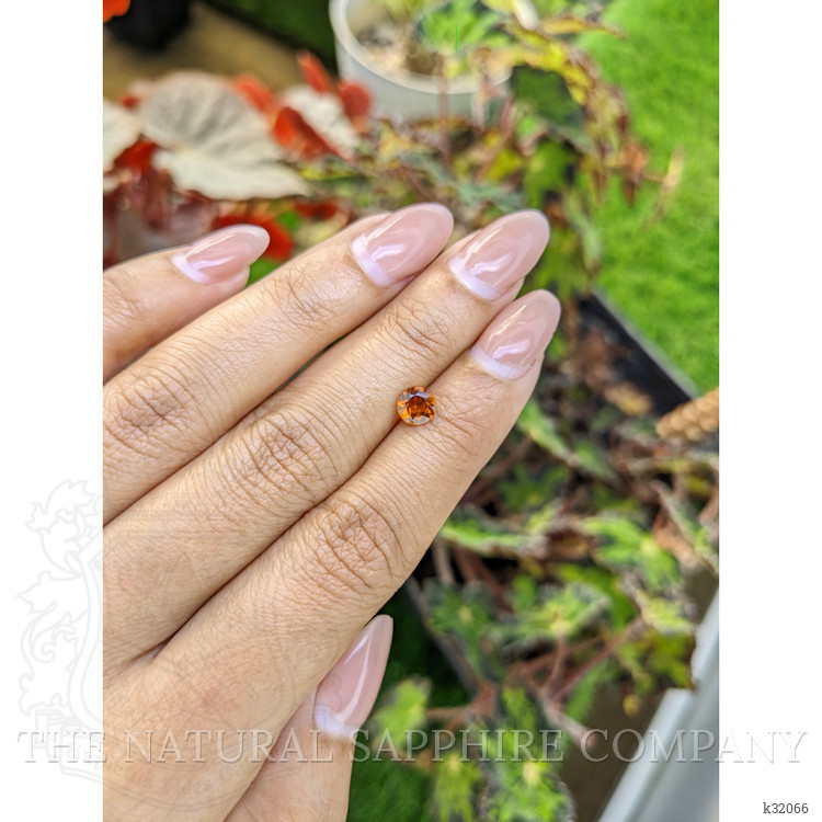 0.81 Ct. Reddish Orange Hessonite Garnet from Madagascar