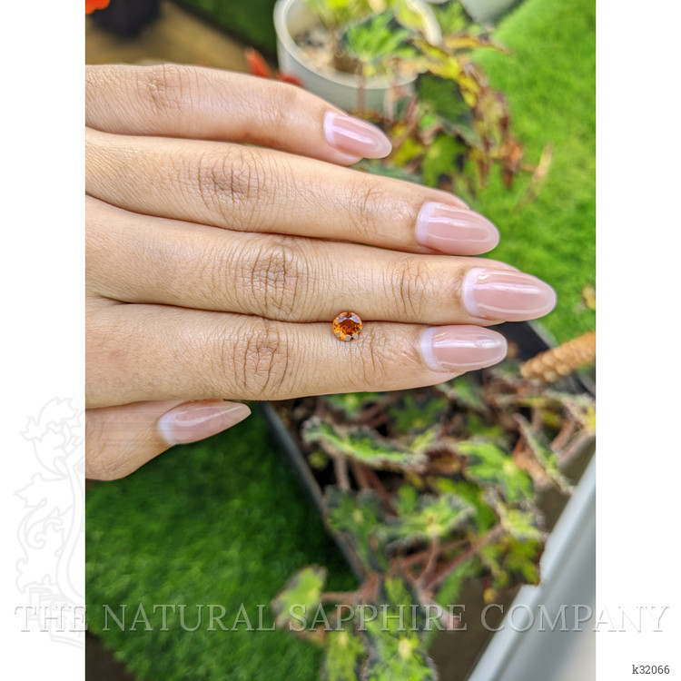 0.81 Ct. Reddish Orange Hessonite Garnet from Madagascar