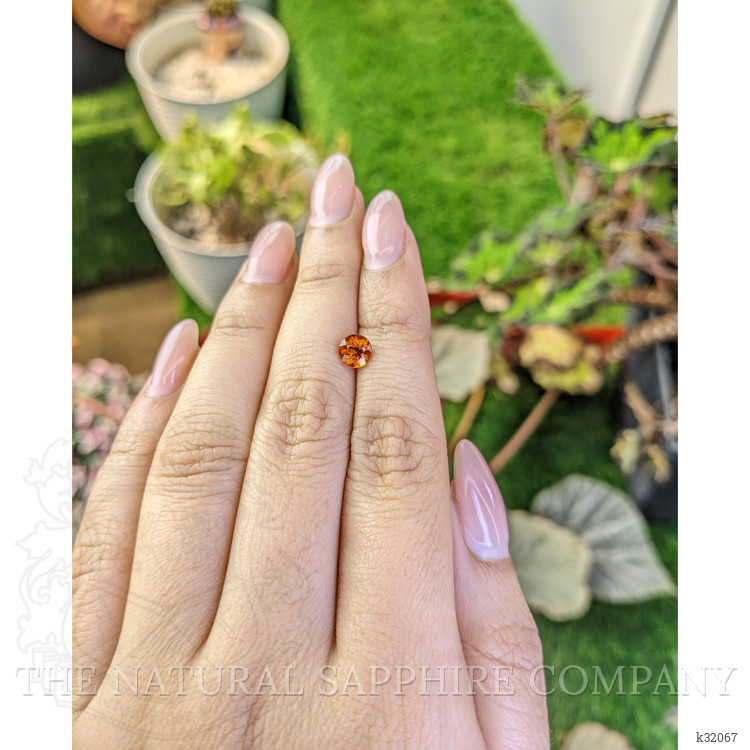 0.88 Ct. Orange Hessonite Garnet from Madagascar