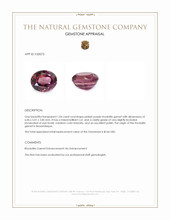 1.04 Ct. Pinkish Purple Rhodolite Garnet from Mozambique Appraisal